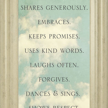 Our Family By Sarah Gardner - Framed Print Wall Art - Light Blue