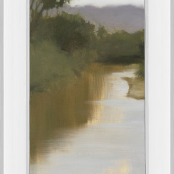 River Journey By Megan Lightell - Framed Print Wall Art - Gray