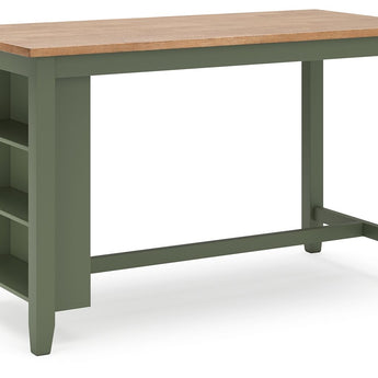 Gesthaven - Rectangular Dining Room Counter Table - Natural / Green