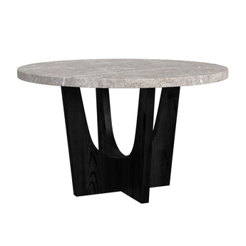 Oregón - Mesa redonda con tablero de imitación mármol