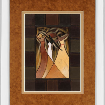 Divine Grace Il By Rob Hefferan - Mirror Framed Print Wall Art - Light Brown