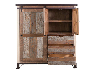Antique Сhest With 3 Drawers Multicolor - detail