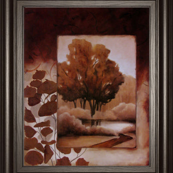 Fall Vignette I By Carol Robinson - Framed Print Wall Art - Dark Brown