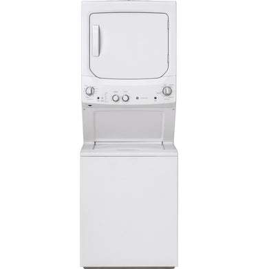 GE 3.8CF/5.9CF Stacked Laundry Center, White - GUD27ESSMWW