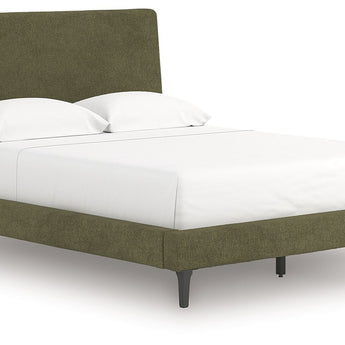 Chirason - Queen Upholstered Bed With Roll Slats - Sage Green