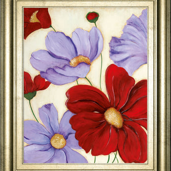 Lavender And Red Il By Tava Studios - Framed Print Wall Art - Red