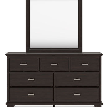 Covetown - Dresser And Mirror - Dark Brown