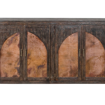 Blackburn - 4 Doors Console - Charred Brown