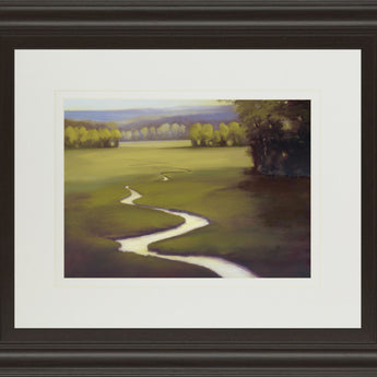 Lifting Mistby Lynne Windsor - Framed Print Wall Art - Green