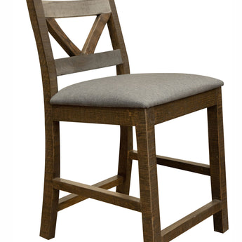 Loft - 24” Barstool (Set of 2) - Two Tone Gray / Brown