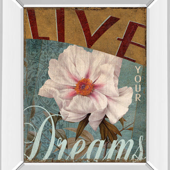 Live Your Dream By Kelly Donovan - Mirror Framed Print Wall Art - Dark Gray
