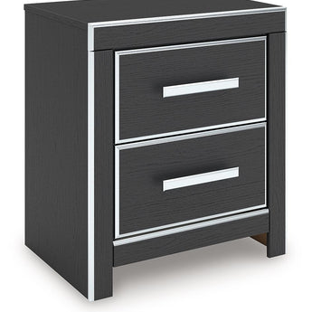 Zuraleus - Two Drawer Night Stand - Black