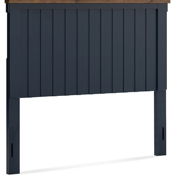 Landocken - Full Panel Headboard - Brown / Blue