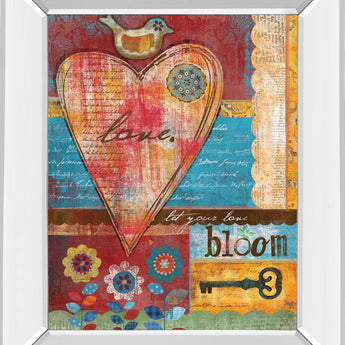 Love By Mollie B - Mirror Framed Print Wall Art - Red