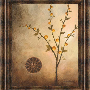 Fall Stem In The Light By Michael Marcon Framed Print Wall Art - Beige