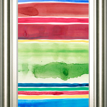 Cabana Panel Il By Regina Moore - Framed Print Wall Art - Red