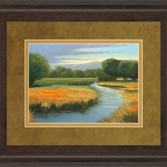 California Orange By Julie Peterson - Framed Print Wall Art - Gold