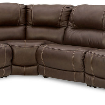Dunleith - 4-Piece Power Reclining Sectional - Chocolate