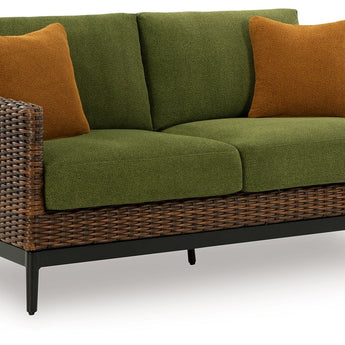 Horizon Hall - Loveseat con cojín - Marrón/Verde