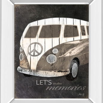 Let's Make Memories By Marla Rae - Mirror Framed Print Wall Art - Dark Gray