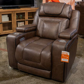 Mestrino - Power Recliner With Adjustable Headrest - Hickory