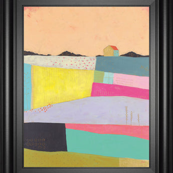 Live Colorfully-Applique By Joelle Wehkamp - Framed Print Wall Art - Yellow