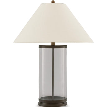 Junrow - Glass Table Lamp - Clear / Brown