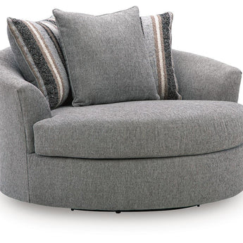 Creston Heights - Oversized Swivel Accent Chair - Smolder