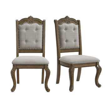 Madison Park - Juego de 2 sillas de comedor - Nogal/Beige