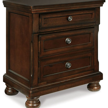 Porter - Two Drawer Night Stand - Dark Brown
