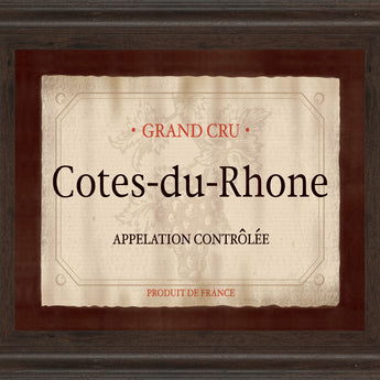 Cote Du Rhone By Paola Viveiros - Framed Print Wall Art - Beige