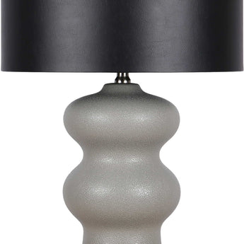 "Echo Essence" Ceramic Table Lamp - Textured Gray
