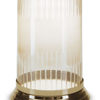 Aavinson - Candle Holder - 10.5" - Amber / Gold Finish