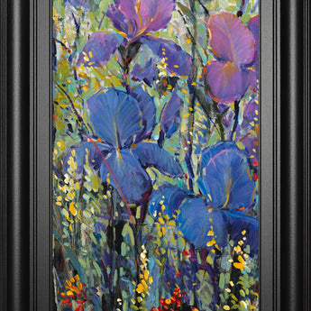 Iris Field Il By Tim Otoole - Framed Print Wall Art - Purple