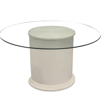 Maren - Complete Round Glass Top Dining Table