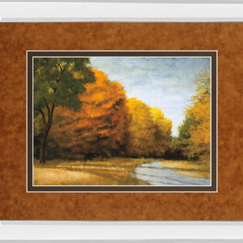 Evening Walk By Robert Striffolino - Mirror Framed Print Wall Art - Orange