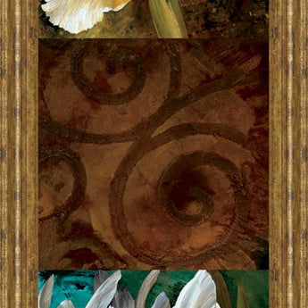 From My Garden I By Linda Thompson - Framed Print Wall Art - Darl Brown - Dark Brown