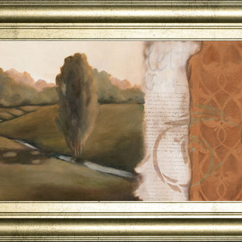 Tuscan Scene II - Framed Print Wall Art - Light Brown