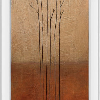 Branch Rouge I By Eve - Mirrored Frame Wall Art - Light Brown
