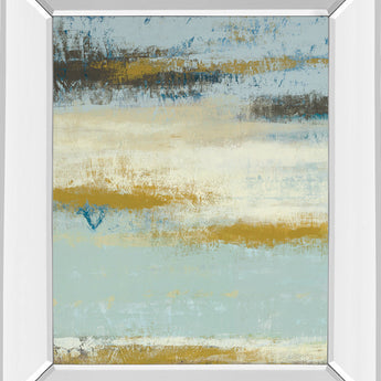 Ocean View By Vindedzis - Mirror Framed Print Wall Art - Light Blue