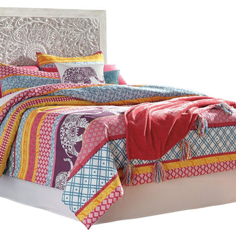 Paxberry - Full Panel Headboard - Whitewash