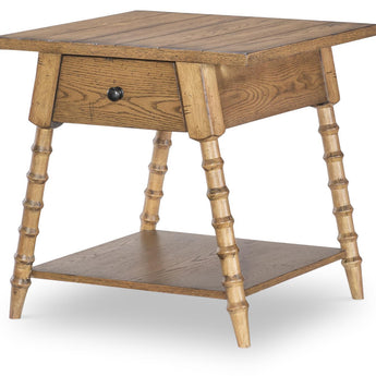 Vintage Market - Splayed Bobbin Leg 1 Drawer End Table