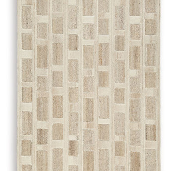 Lisgrove - 5' x 7' Rug - Tan / Brown / White