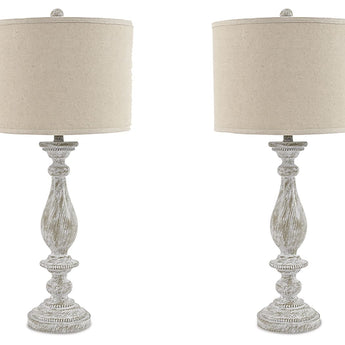 Bernadate - Poly Table Lamp (Set of 2) - Whitewash