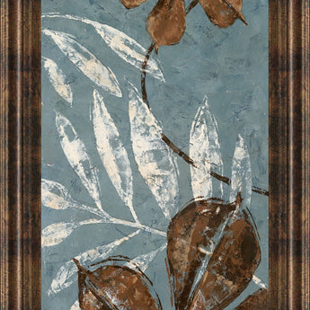 Denim Garden I By Maria Donovan - Framed Print Wall Art - Blue