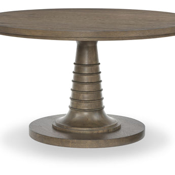 Seraphina - Complete Round Dining Table - Midnight Oak