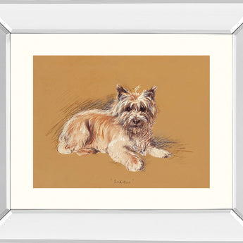 Andrew By Mac - Mirror Framed Print Wall Art - Beige