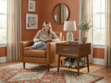 Elements International Santa Barbara - End Table styled in a designer-styled interior lifestyle setting at Quality Home Furniture