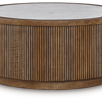Hadonna - Round Cocktail Table - Brown