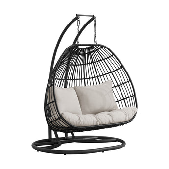 Playa - Silla columpio doble completa - Gris oscuro